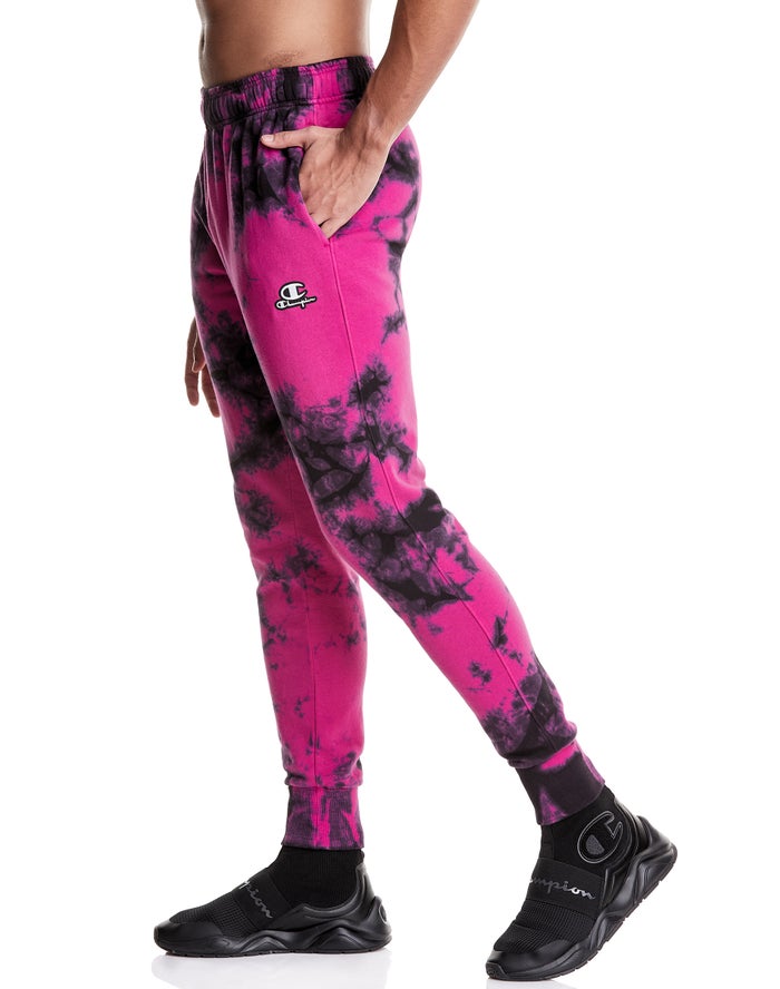 Champion Galaxy Dye Joggingbroek Heren - Roze/Zwart - Belgie 5368MKYLS